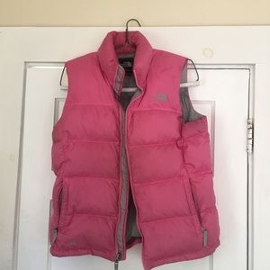 North face pink vest
